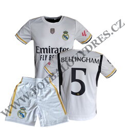 BELLINGHAM fotbalový A2 komplet Real Madrid 2023/2024 bílý- dres + trenýrky
