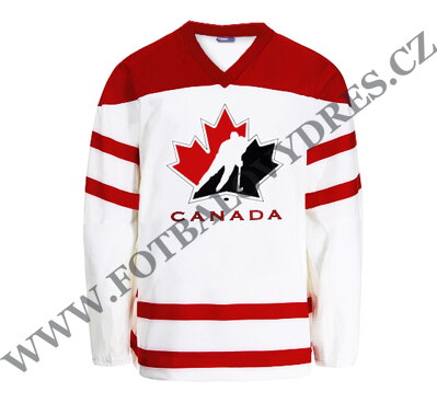 Kanada hokejový dres bílý s vlastním potiskem