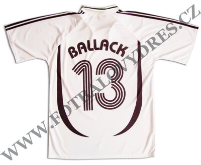 Fotbalový dres BALLACK Německo bílý výprodej akce!