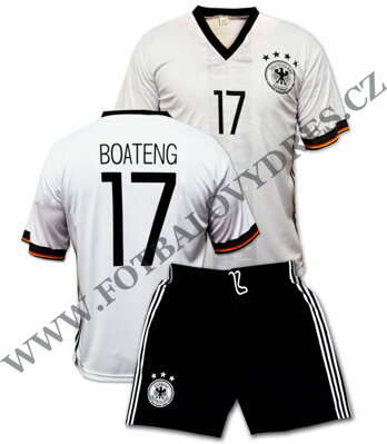 BOATENG A2 fotbalový komplet 2017 - dres a černé trenýrky.