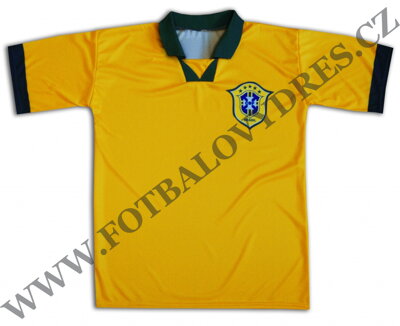 Fotbalový dres BRAZÍLIE čistý BRAZIL HOME