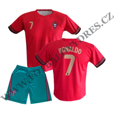 RONALDO Portugalsko fotbalový A2 komplet 2021/2022 dres + trenýrky
