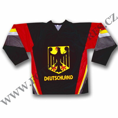 NĚMECKO černý hokejový dres