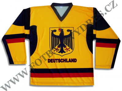 Německo žlutý hokejový dres 
