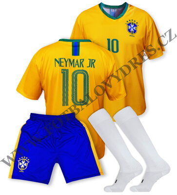 NEYMAR Brazílie fotbalový A3 komplet - dres trenýrky štulpny