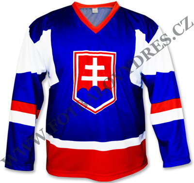 Slovensko modrý hokejový dres s vlastním potiskem