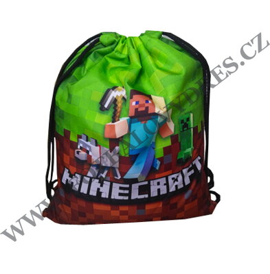 Stahovací batoh gymsack Minecraft