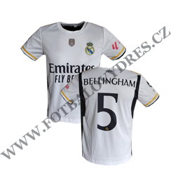 BELLINGHAM fotbalový dres Real Madrid bílý 2023/2024