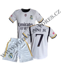 VINI JR. fotbalový A2 komplet Real Madrid 2023/2024 - dres + trenýrky