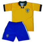 Fotbalový komplet (dres a trenýrky) BRAZÍLIE čistý BRAZIL HOME