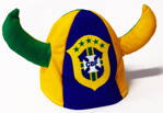 BRAZIL FAN klobouk s rohy
