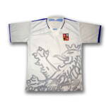 CZECH lev bílý fotbalový dres s nápisem CZECH na zádech