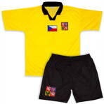 Žluto-černý A2 fotbalový komplet CZECH se lvem čistý.
