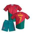 RONALDO Portugalsko fotbalový A2 komplet 2022/2023 dres + zelené trenýrky