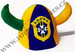 BRAZIL FAN klobouk s rohy