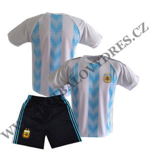Argentina fotbalový A2 komplet - dres + trenýrky