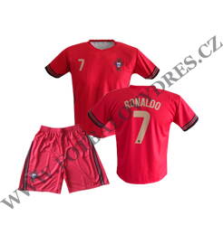 RONALDO Portugalsko fotbalový A2 komplet 2021/2022 dres + červené trenýrky