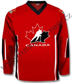 KANADA hokejový dres CANADA červený s vlastním potiskem