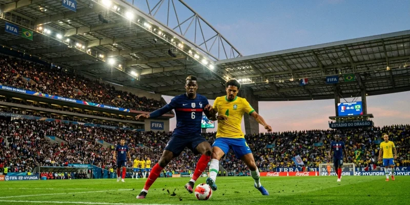 Česko vs Brazílie ve fotbale — Historie a zápasy | FotbalovýDres.cz Česko vs Brazílie ve fotbale — Historie a zápasy | FotbalovýDres.cz (Obrázek vygenerovaný umělou inteligencí)